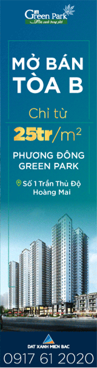 Mở bán tòa B Phương Đông Green Park